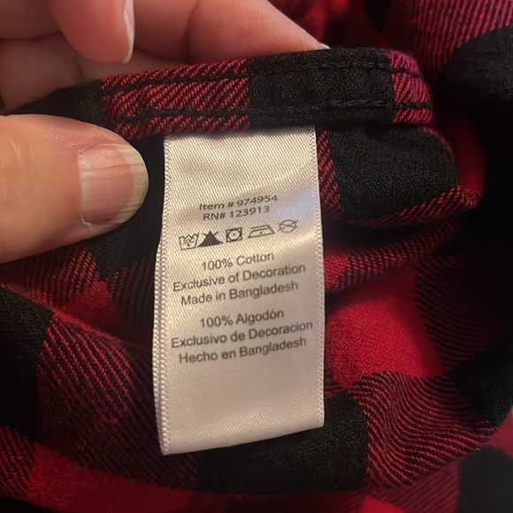 Buffalo Plaid  Button Up men’s XLT Heavy Flannel Shirt BLACK & Red long sleeve . - Picture 7 of 9